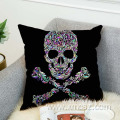 Cute skull customized print 18x18 canvas cushion cover